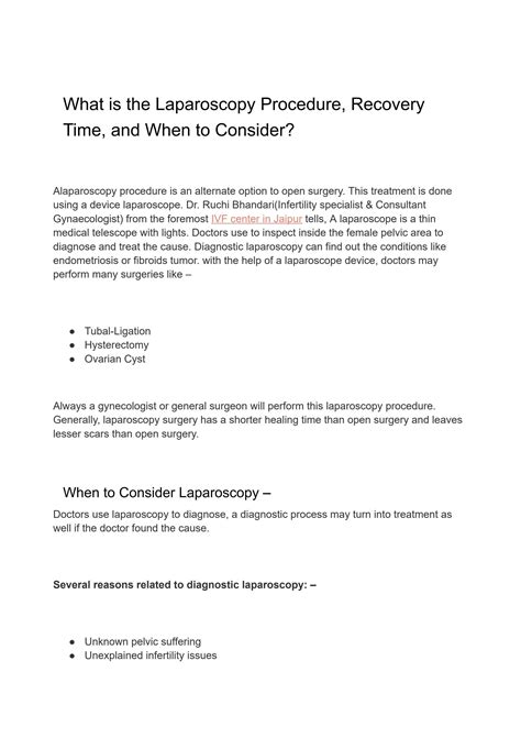 Image result for Laparoscopy Recovery