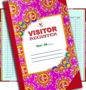 ANVIS Visitor Register Book | 50 Sheets | 100 Pages | Hard Bound 1-Part ...