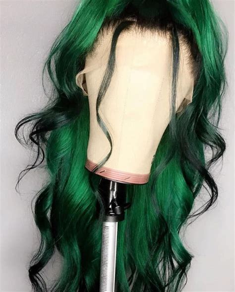 dark lime green weave hairstyles with color full lace wigs for black ...