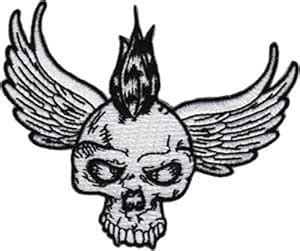 Buy Application Winged Skull with Mohawk Patch Online at Low Prices in ...