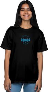 Kudeka Printed Women Round Neck Black T-Shirt - Buy Kudeka Printed ...