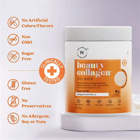 Beauty Korean Marine Collagen Peptides For Radiant Skin, Luscious Hair ...