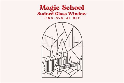 Buy Magic School SVG FILE Wizards School SVG Stained Glass Online in ...