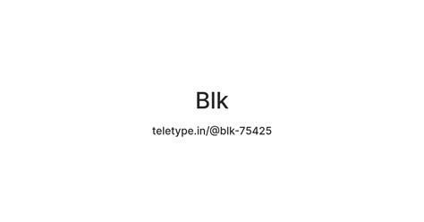 Blk — Teletype