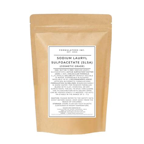 Sodium Lauryl Sulfoacetate (SLSA) (Cosmetic Grade) – Formulators Inc