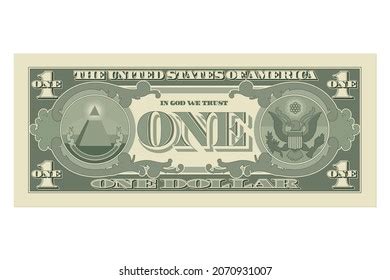 Back Of One Dollar Bill Clip Art