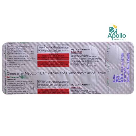 Triolmesar 20 Tablet 10's Price, Uses, Side Effects, Composition ...