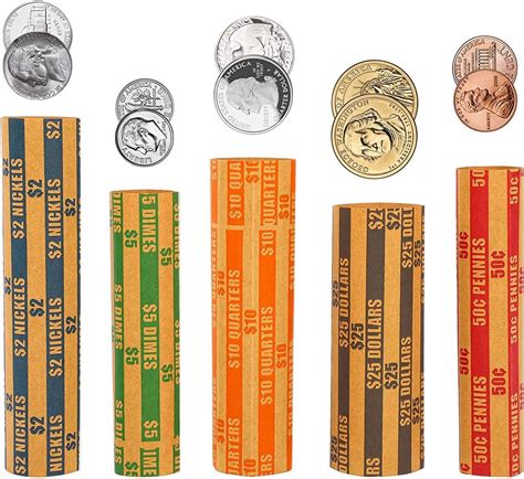 150 Pcs Coin Rollers Canadian Assorted Coin Wrappers, Kraft Paper Flat ...