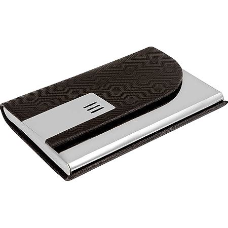 OFIXO Stainless Steel Business Card Case Leather Men Luxury Brand ID ...