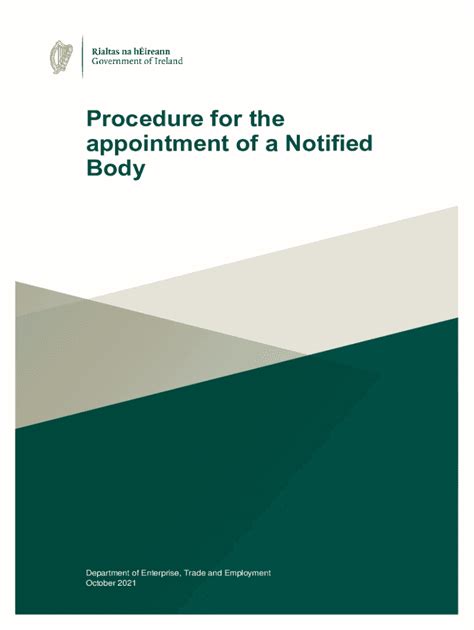 Fillable Online PDF Procedure for the appointment of a Notified Body ...