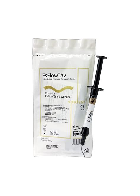 Spident EsFlow Shade A2- flowable Composite Resin Syringes, 2g x 2 ...