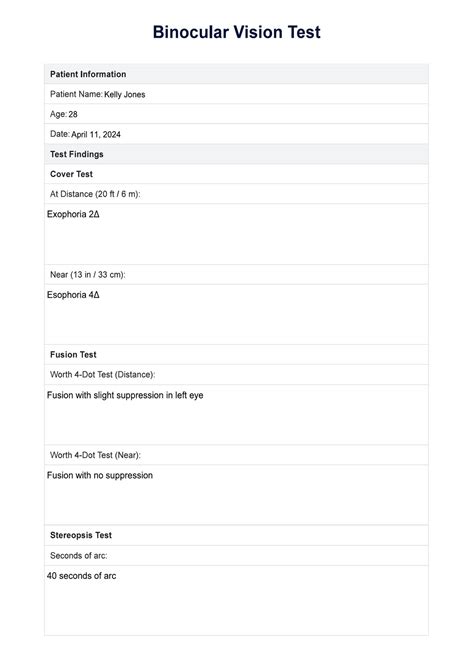 Image result for Binocular Vision Test