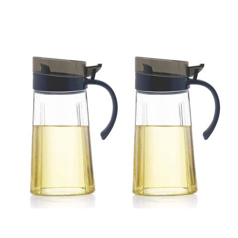 LDG WARE Glass Oil And Vinegar Dispenser Oil Jug Container Airtight And ...