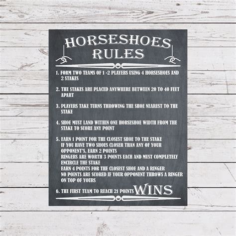 Horseshoes Rules, Horseshoes Instructions, Yard Games, Outdoor Game ...