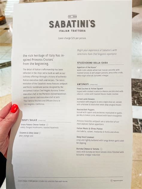 Regal Princess Restaurant Menus And Review - Cruising With Kids