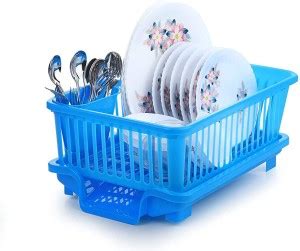 Shopixo Dish Drainer Kitchen Rack Plastic 3-in-1 Plastic Kitchen Sink ...
