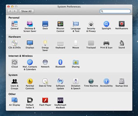 Mac System Preferences 的图像结果