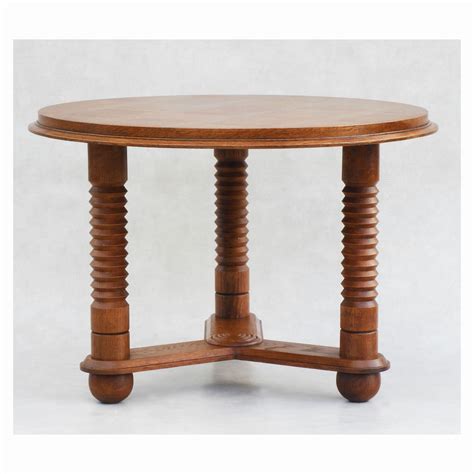 Charles Dudouyt Round Oak Coffee Table – Atelier33Bis