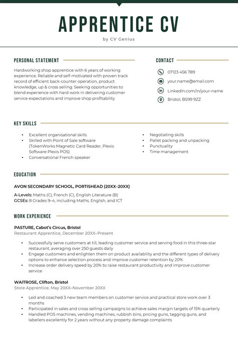 5 UK Apprenticeship CV Examples & Writing Guide