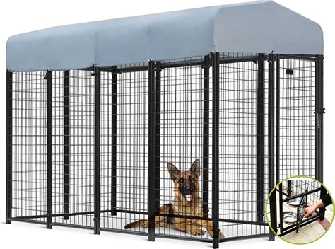 Buy Outdoor Dog Kennel - 8x4x6 Outside Dog Kennel for Large Dogs with ...
