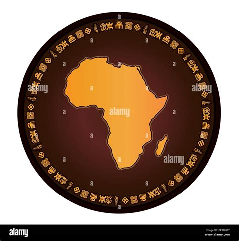 Africa globe frame vector map Stock Vector Image & Art - Alamy