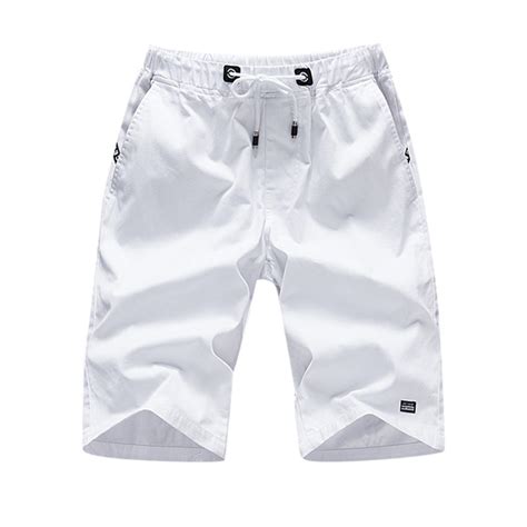 Ierhent Men's Shorts Men's Classic Relaxed Fit Cargo Short(White,M ...