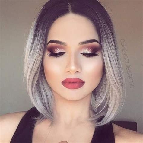 Pin by Luz Perez on Makeup | Silver ombre hair, Ombre hair, Hair styles