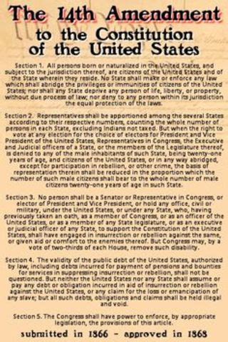 14th Amendment timeline | Timetoast timelines