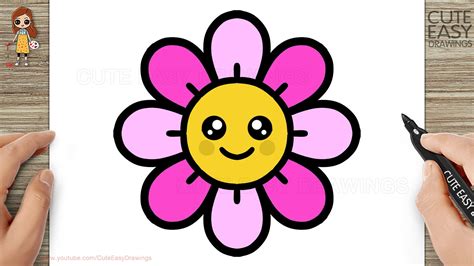 How To Draw A Easy Simple And Cute Flower at Jack Radcliffe blog