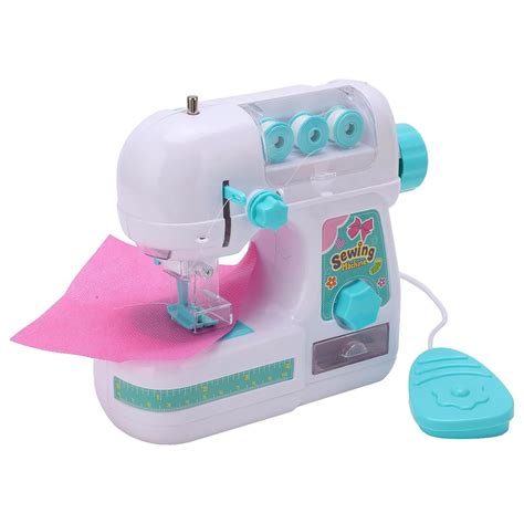 Mini Sewing Machine, Sewing Machine Toy with Pedal Switch & Button ...