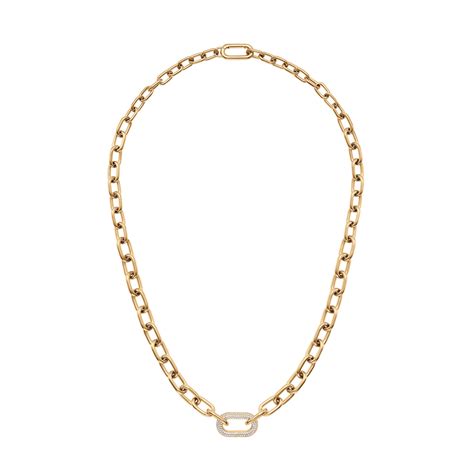 Crystal Link Necklace Gold | DW