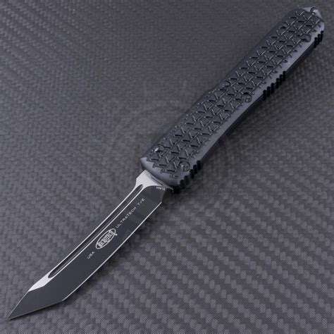 Microtech Knives Ultratech T/E Automatic OTF D/A Knife (3.44in Black Plain ELMAX) 123-1T-TRI ...