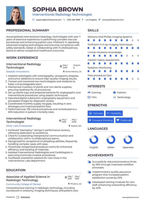 10+ Interventional Radiology Technologist Resume Samples & Templates ...