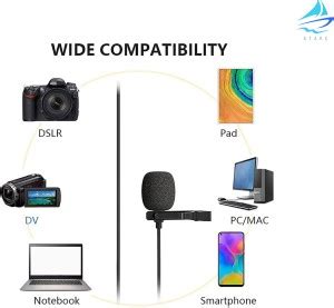 ATARC Digital Noise Cancellation Clip Collar Mic Condenser for YouTube ...