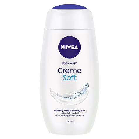 NIVEA Crème Soft 250ml Body Wash| Shower Gel with Natural Almond Oil ...