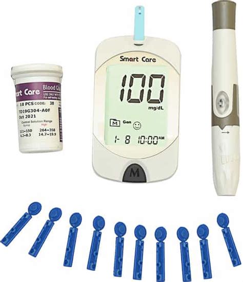 Buy SMART CARE BLOOD GLUCOSE METER 10 SMART CARE TEST STRIPS 10 LANCETS ...