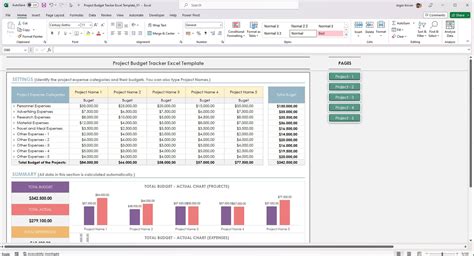 Image result for Project Budget Tracker. Excel Template