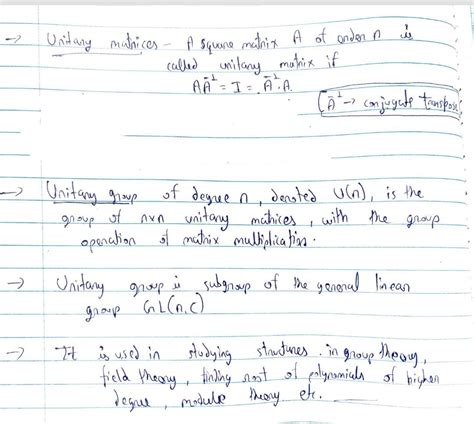 Unitary group definition