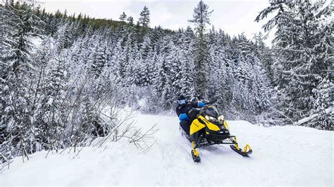 Rider going at high speed on a 2027 Ski-Doo Renegade snowmobile