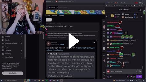 XQC Claims Leaked Logs Are Real, Adept Called Nyyxxii : r/LivestreamFail