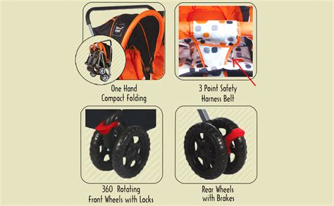 Buy Mee Mee Twin Buggy Baby Stroller & Pram Easy Foldable with ...