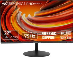 ZEBRONICS 54.61 cm (22 inch) Full HD VA Panel with VGA, HDMI, 16.7 ...