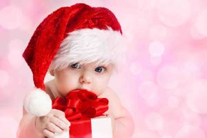 Baby Boy Wearing Santa Cap Poster For Pregnant Women|Cute Baby Wall ...