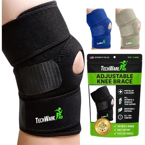 TechWare Pro Knee Brace Support - Knee Braces for Knee Pain. Relieves ...