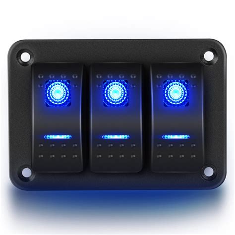 Nilight 3 gang Rocker Switch Aluminum Panel Toggle | Ubuy India