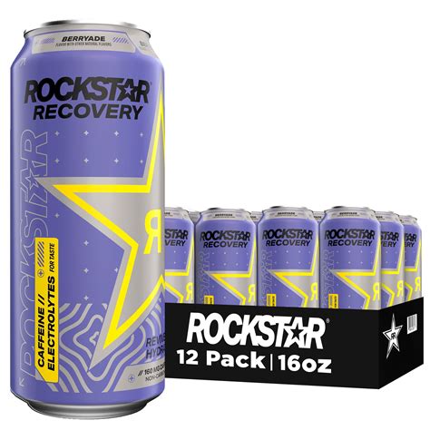Rockstar Recovery Berryade Energy Drink, 16 fl oz, 12 Pack Cans ...