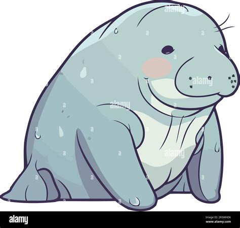 Cute Manatee Drawing