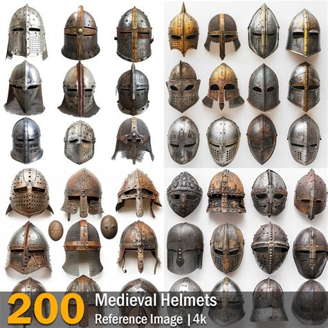 ArtStation - Medieval Helmets | Reference Images | 4K | Artworks