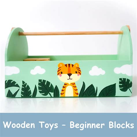Wooden Beginner Blocks – Montessori Building Set | MoonToys