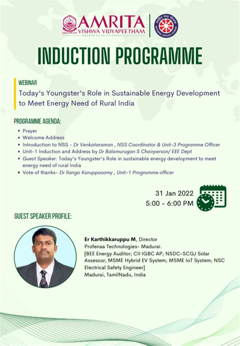 NSS Unit I - Induction and Webinar on Sustainable Development (Report ...